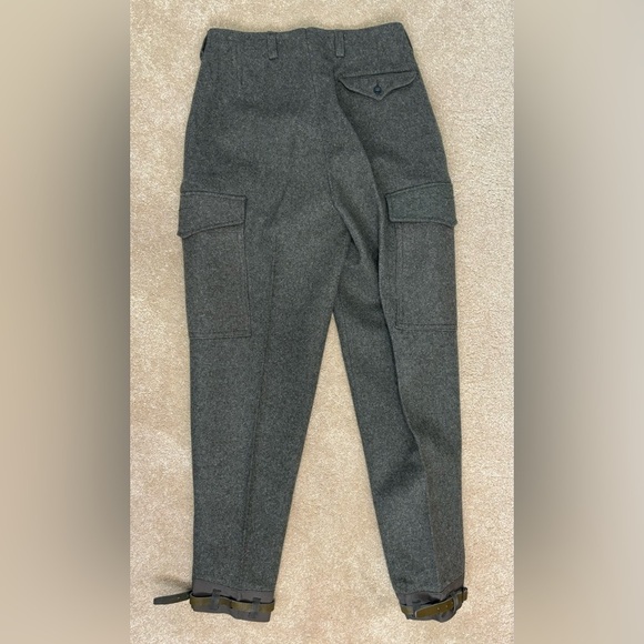 Vintage Swedish Wool C48 Winter Cargo Heavyweight Military Field Hunting Pants - Picture 2 of 14